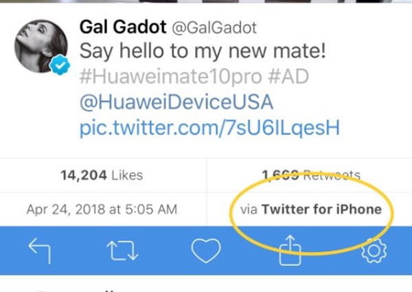 Huawei đăng tweet chúc mừng năm mới bằng iPhone ảnh 2