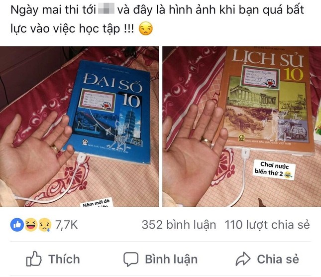 Dân mạng "chào thua" với cách học bài "siêu lầy" của nam sinh sắp thi mà đầu "rỗng tuếch" ảnh 1