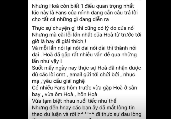 Đầu năm mới, Hòa Minzy tiếp tục viết tâm thư xin lỗi, khẳng định không mắc bệnh ngôi sao ảnh 2