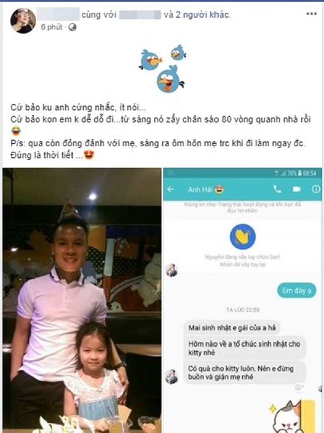 Bận đá giải không kịp về dự sinh nhật em gái, Quang Hải nhắn tin dỗ dành ngọt "lụi cả tim" ảnh 1