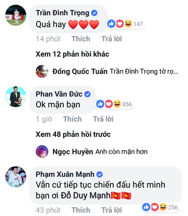 Không thể tham gia trận đấu tiếp theo, Duy Mạnh vẫn luôn đặt niềm tin vào đồng đội ảnh 3