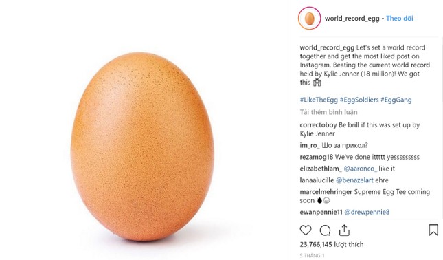 Không thể tin được, tấm ảnh một... quả trứng phá kỷ lục của Kylie Jenner trên Instagram ảnh 2