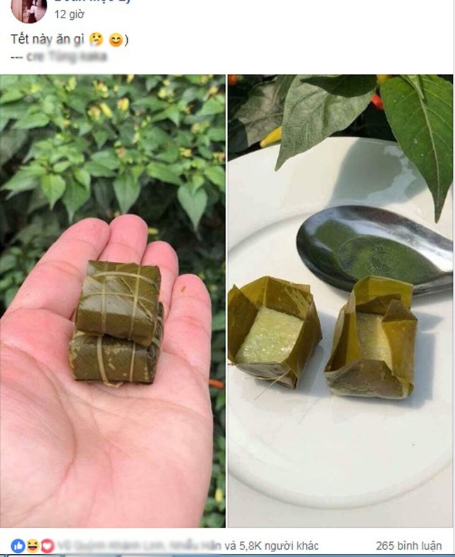Vì một cái Tết ấm no không lo béo, dân tình "rần rần" khoe bánh chưng, bánh tét size mini ảnh 1