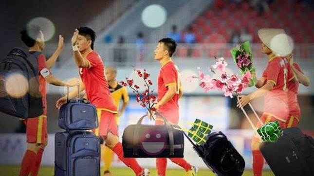 Cười té ghế với loạt ảnh chế các cầu thủ Việt về ăn Tết sớm, dọn nhà cho gia đình ảnh 1