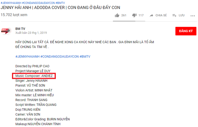 Ra MV cover "bắt trend" dịp Tết, một kênh YouTube bị Andiez Nam Trương “tố” chưa xin phép tác quyền ảnh 1
