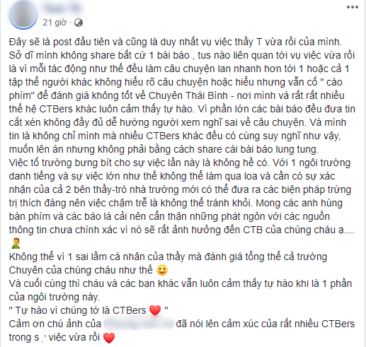 Teen Thái Bình trải lòng vụ thầy giáo "gạ tình": "Xin đừng đánh giá tập thể vì sai lầm cá nhân" ảnh 3