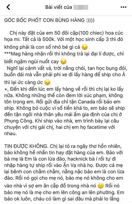 Muốn "bom hàng" vì tìm được chỗ rẻ hơn, cô gái cho địa chỉ tận Canada thách thức chủ shop ảnh 1