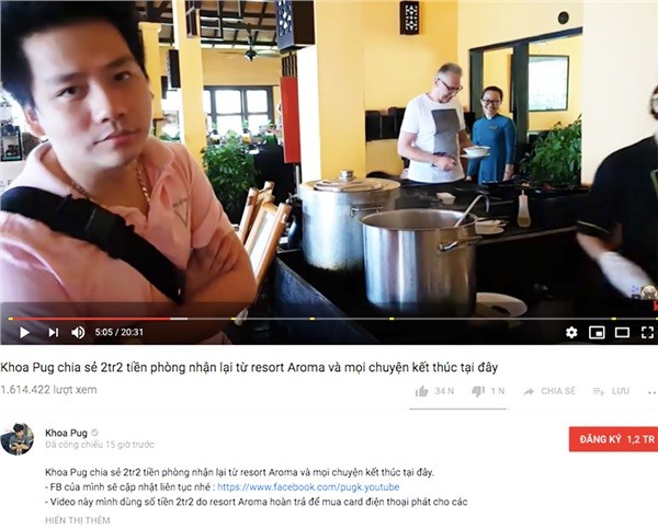 Tung clip "chia tiền" từ resort Aroma, Khoa Pug bất ngờ bị phát hiện thông tin sai về chi tiết này ảnh 2