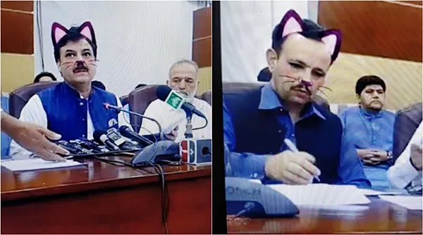 Bộ trưởng Pakistan gây cười vì "hóa mèo" khi livestream họp báo ảnh 2
