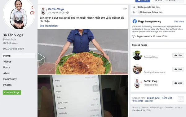 Xuất hiện nhiều tài khoản Facebook giả mạo Bà Tân Vlog để bán hàng online ảnh 2