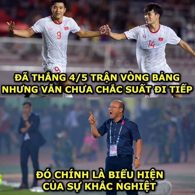 Ảnh chế bố Park bảo vệ học trò trong từng trận đấu tại SEA Games 30 ảnh 4