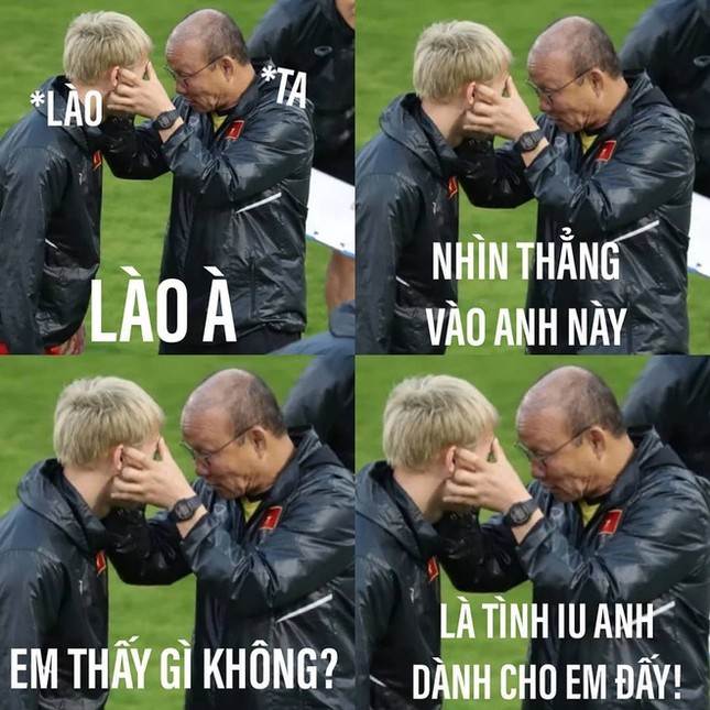Ảnh chế bố Park bảo vệ học trò trong từng trận đấu tại SEA Games 30 ảnh 6