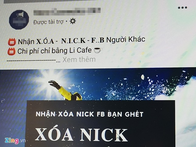 Dịch vụ "die nick" Facebook quảng cáo rầm rộ tại Việt Nam ảnh 1