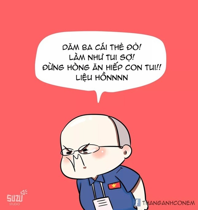 Chiếc thẻ đỏ của thầy Park trở thành cảm hứng chế ảnh ảnh 9