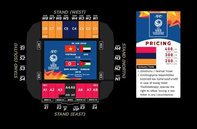Vé xem U23 Việt Nam đấu UAE ở AFC Cup 2020 cao nhất hơn 300.000 đồng ảnh 1