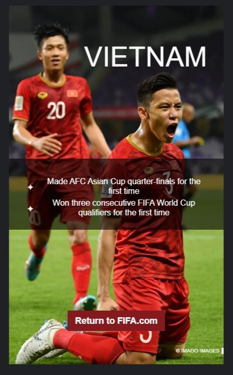 Đội tuyển bóng đá Việt Nam được FIFA vinh danh nhờ các thành tích vượt trội ảnh 1