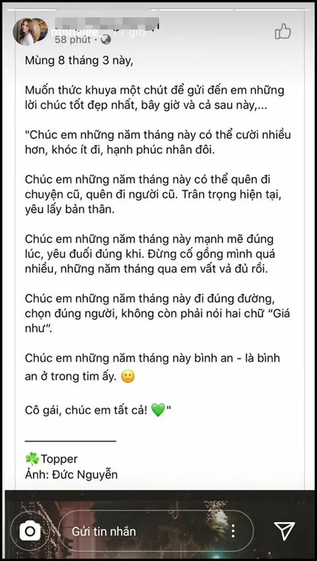 Thiếu gia Harry Hưng gây xôn xao khi đăng bài chúc 8/3 "na ná" lời Quang Hải dành tặng Nhật Lê ảnh 2