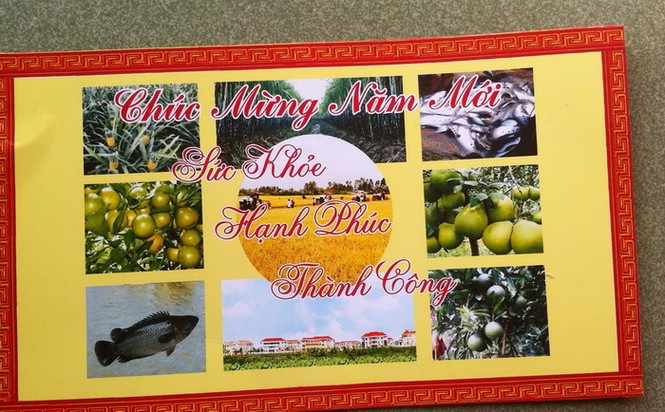 Thiệp xuân giới thiệu nông sản và thi nhà hoa - ảnh 1