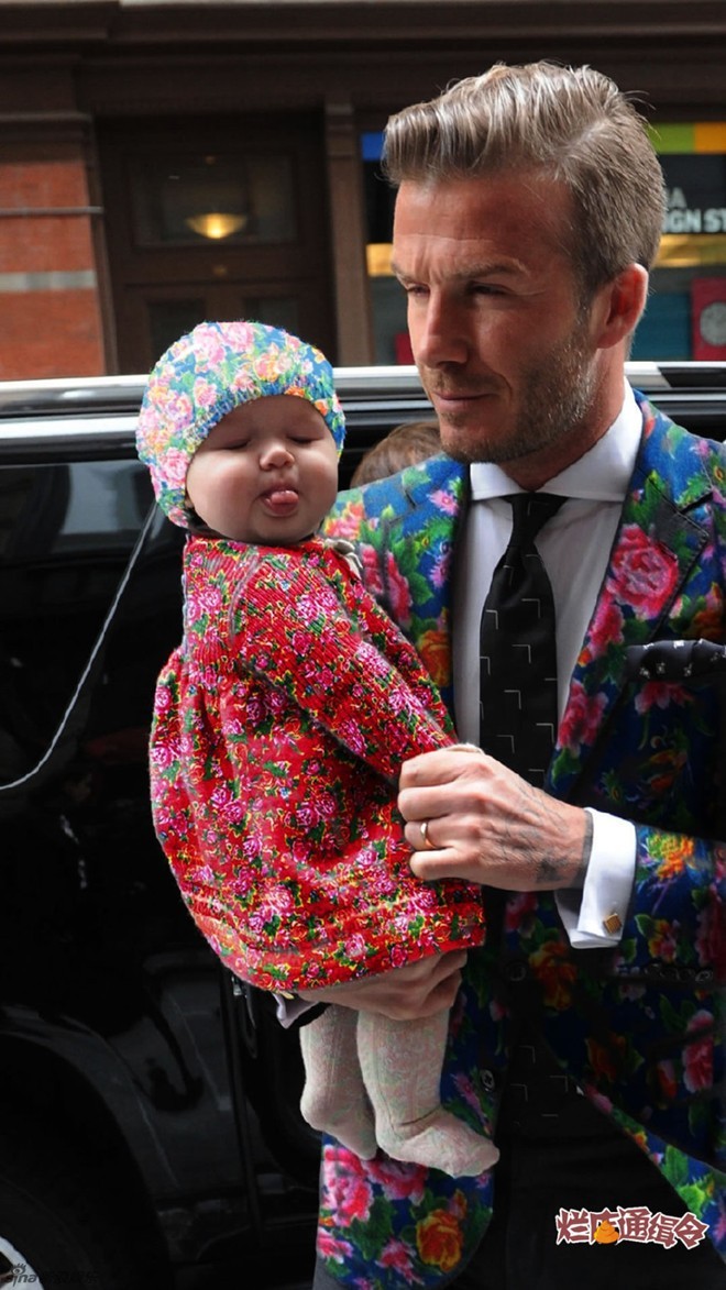 Gia đình Beckham bị chế mặc thời trang 'chăn con công' - ảnh 3