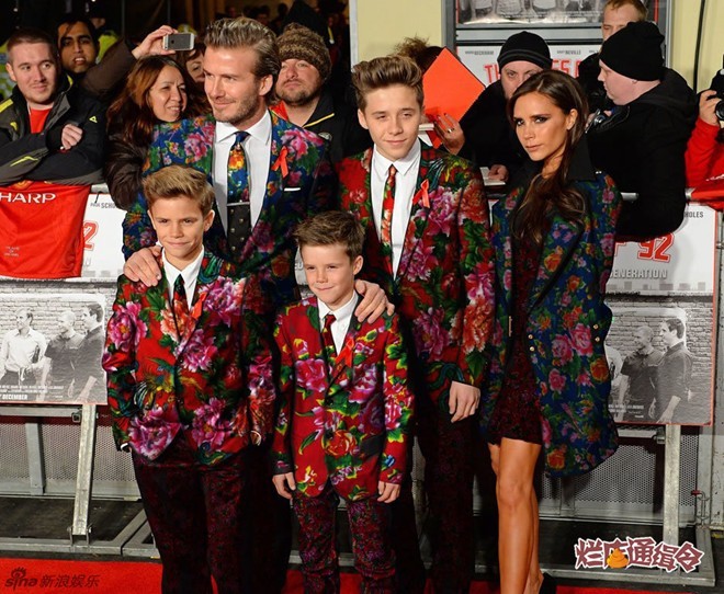 Gia đình Beckham bị chế mặc thời trang 'chăn con công' - ảnh 6