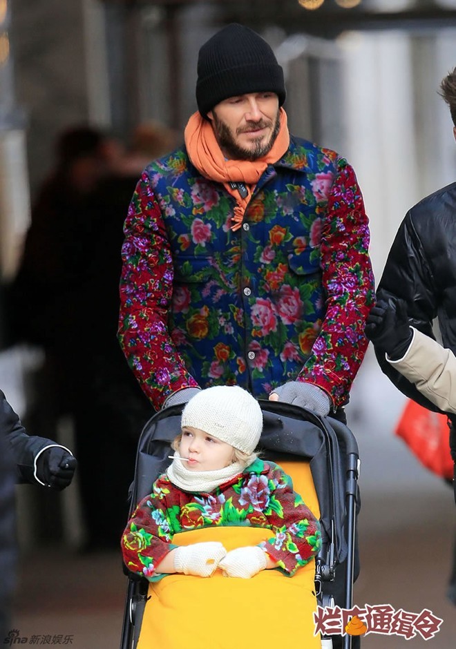 Gia đình Beckham bị chế mặc thời trang 'chăn con công' - ảnh 7