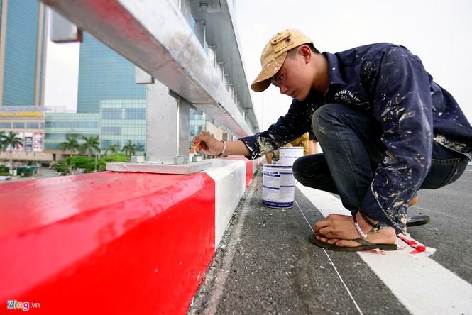 Cầu vượt thép thứ 8 của Hà Nội trước ngày thông xe - ảnh 10