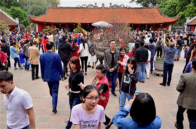 Xếp hàng xin chữ đầu năm ở Văn Miếu - ảnh 7