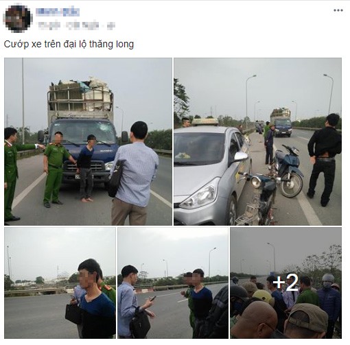 Xôn xao thông tin cướp xe tải trên đại lộ Thăng Long - ảnh 1