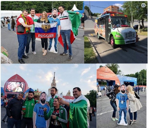 Cổ động viên Mexico mang tấm hình to như người thật tới World Cup - ảnh 1