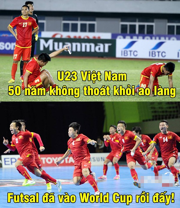 Fan chế ảnh so sánh thành tích của futsal và bóng đá nam VN - ảnh 9