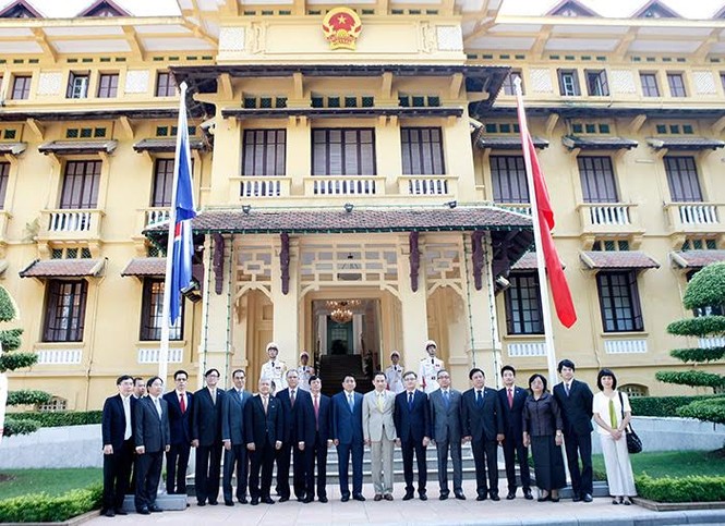 Lễ thượng cờ ASEAN tại trụ sở Bộ Ngoại giao - ảnh 10