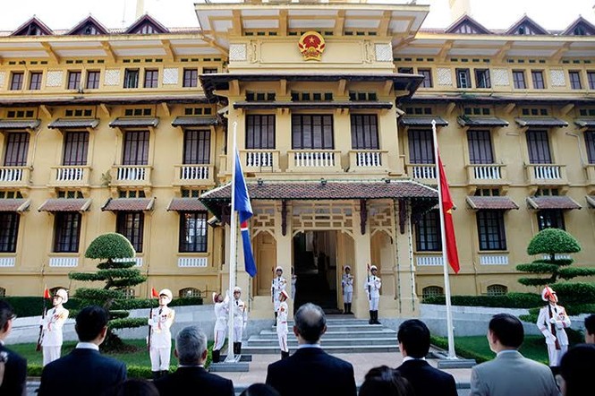 Lễ thượng cờ ASEAN tại trụ sở Bộ Ngoại giao - ảnh 9