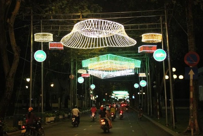 TPHCM: Đường phố rực rỡ sắc màu đón Tết - ảnh 5