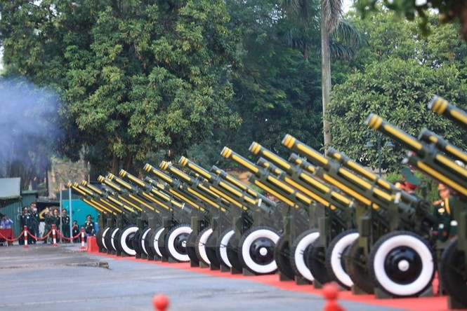 Nghi lễ bắn 21 phát đại bác chào mừng Tổng Bí thư, Chủ tịch Trung Quốc - ảnh 1
