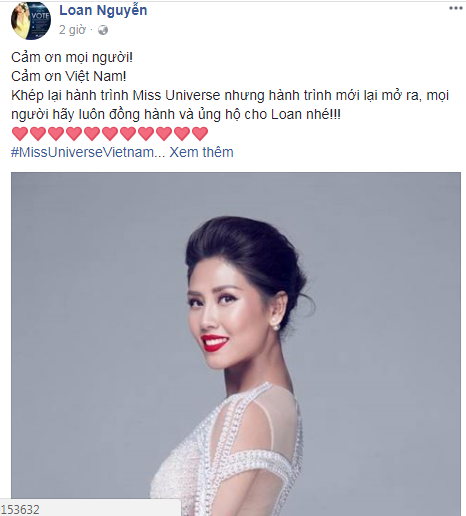 Người hâm mộ động viên, chia sẻ với những cố gắng của Nguyễn Thị Loan tại Miss Universe - ảnh 1