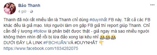 Showbiz 26/2: Bảo Thanh bức xúc vì facebook bị giả mạo quá nhiều - ảnh 3