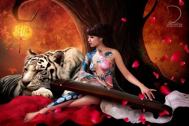 Những hot girl làm mẫu body painting đình đám nhất hiện nay - ảnh 1