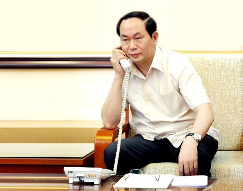 Bộ trưởng Trần Đại Quang điện đàm với Bộ trưởng Công an Trung Quốc - ảnh 1