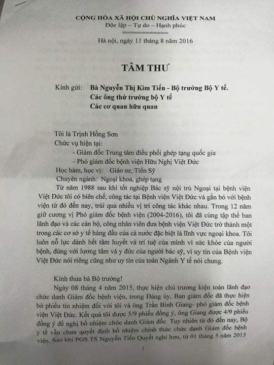 Bộ Y tế phản hồi