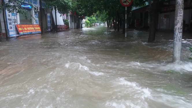 Người dân Nghệ An bỏ ô tô đi xe đạp vì đường ngập sâu trong nước - ảnh 7