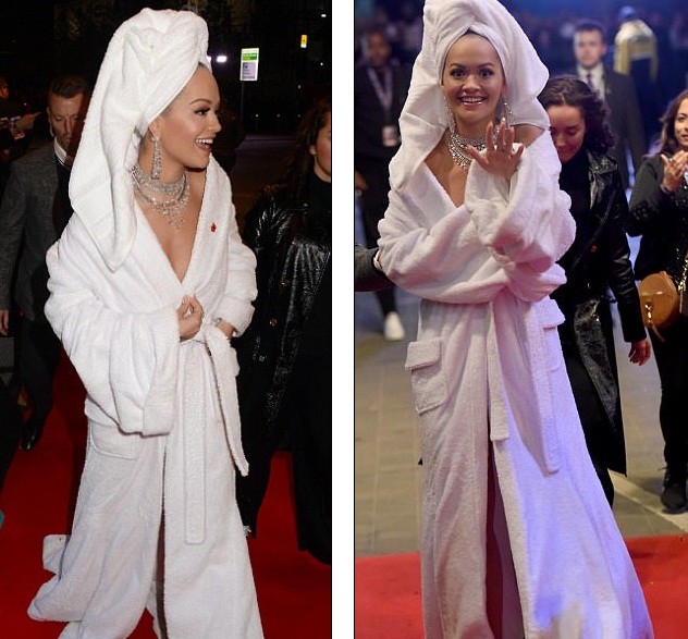 Rita Ora diện khăn tắm - ảnh 6
