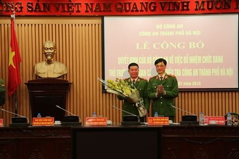 Bổ nhiệm Thủ trưởng Cơ quan Cảnh sát điều tra Công an Hà Nội - ảnh 1