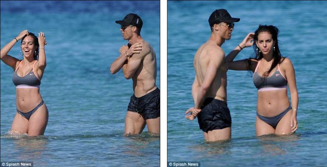 Cristiano Ronaldo và bạn gái Georgina ngọt ngào ở biển - ảnh 5