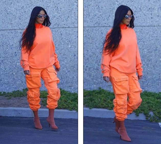 Loạt trang phục bó sát khiến Kim Kardashian như quả bóng căng phồng - ảnh 9