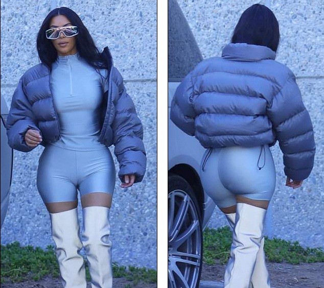 Loạt trang phục bó sát khiến Kim Kardashian như quả bóng căng phồng - ảnh 2