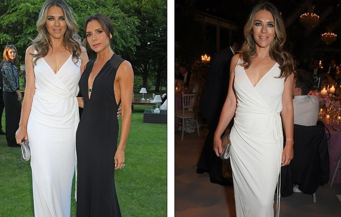Victoria Beckham diện váy xẻ ngực, cùng con trai dự tiệc - ảnh 6