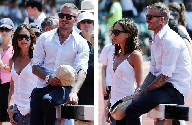 Victoria Beckham vòng tay ôm eo chồng tình tứ, nở nụ cười hiếm hoi - ảnh 6