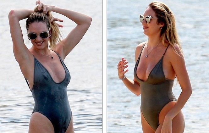 Thiên thần nội y Candice Swanepoel nảy nở gợi cảm sau sinh 1 tháng - ảnh 1