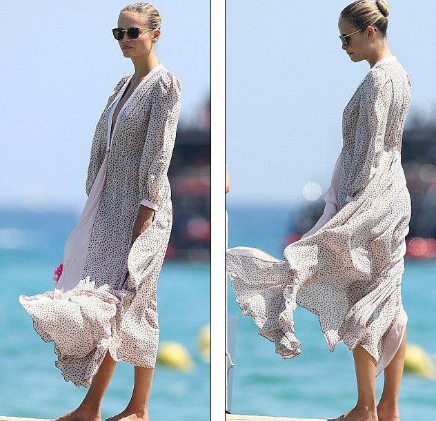 Mỹ nhân Nga Natasha Poly không nội y đi dạo biển - ảnh 5