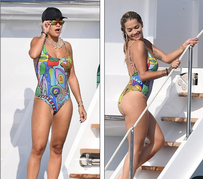 Rita Ora áo tắm rực lửa ‘đốt cháy’ nắng hè ở Ý - ảnh 1